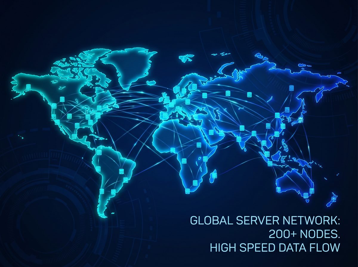 模块加速器全球服务器节点分布图